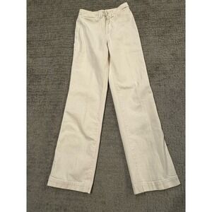 St. John Sport Women's Size 4 Straight Leg Trouser Pants Cream 32 Length